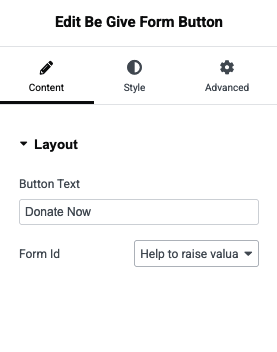 Be Give Form Button Backend