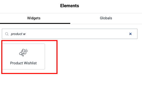 Product Wishlist Widget
