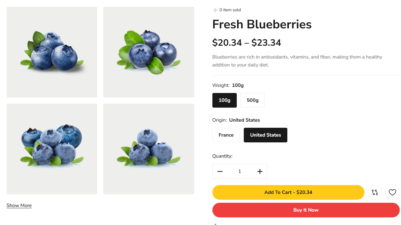 Left Thumbnail Layout Frontend