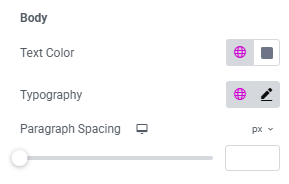 Typography Theme Style Section in Elementor Site Settings