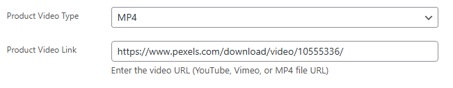 Product Video Settings