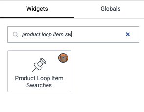 Product grid swatches