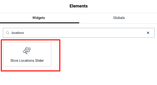 Store Locations Slider Widget