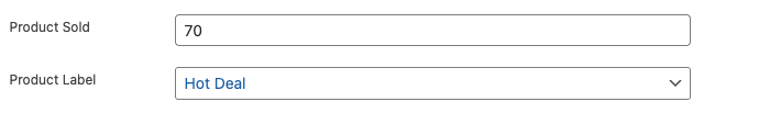 Product Label & Sold Settings